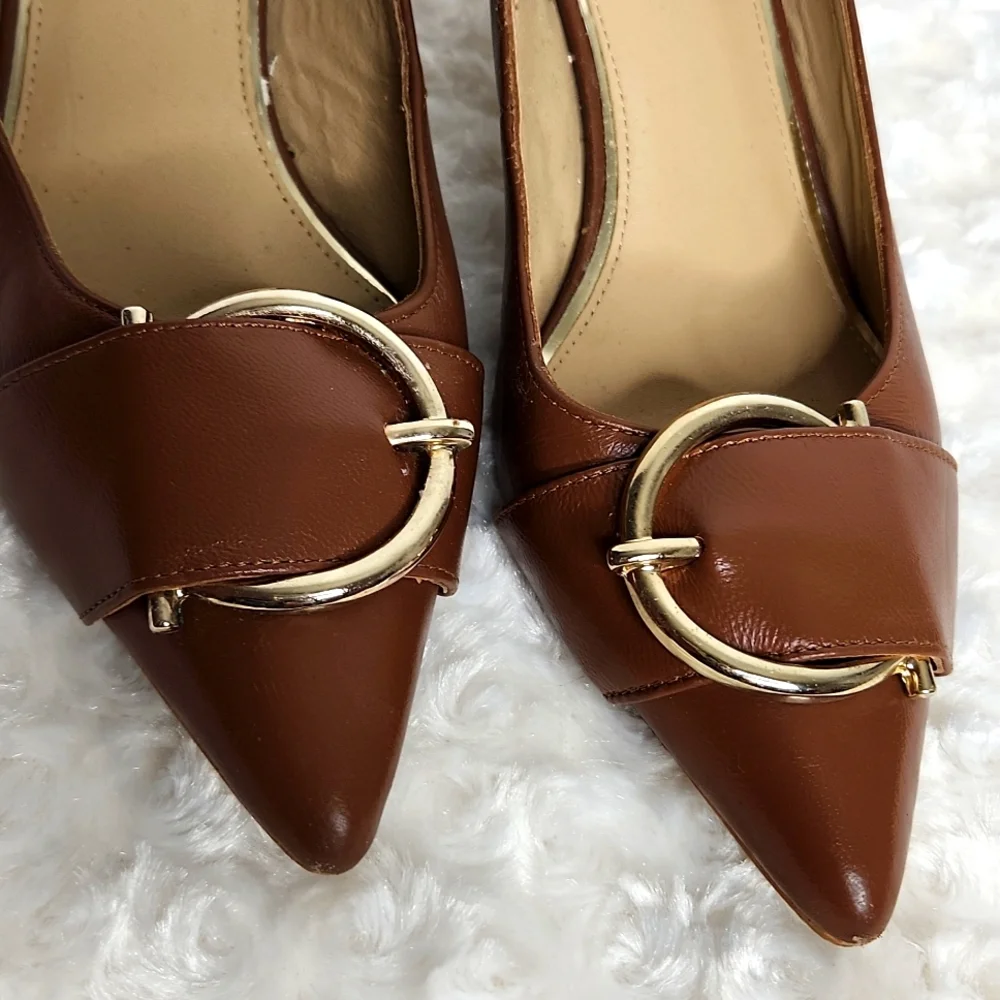 Julio Leather Pump Heel shoe. - Picture 2 of 12